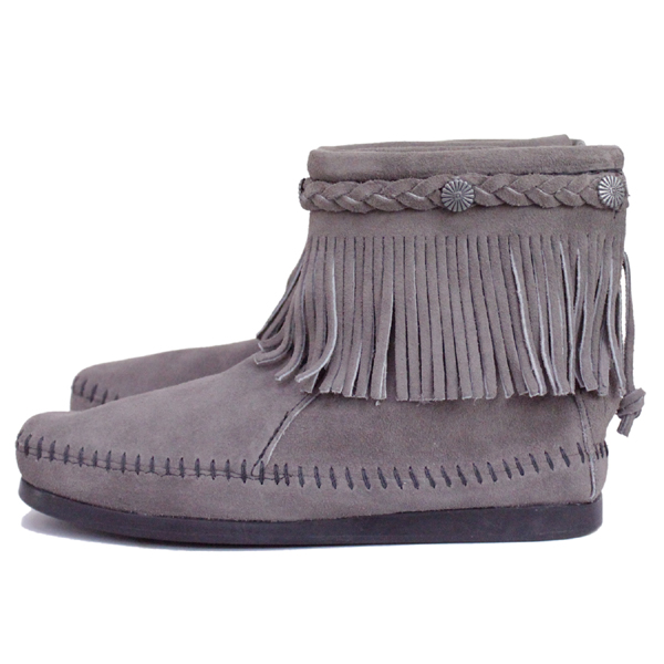 正規取扱店 MINNETONKA(ミネトンカ) Hi Top Back Zip Boot ( ハイトップ バックジップブーツ ) #291T GREY レディース MT015