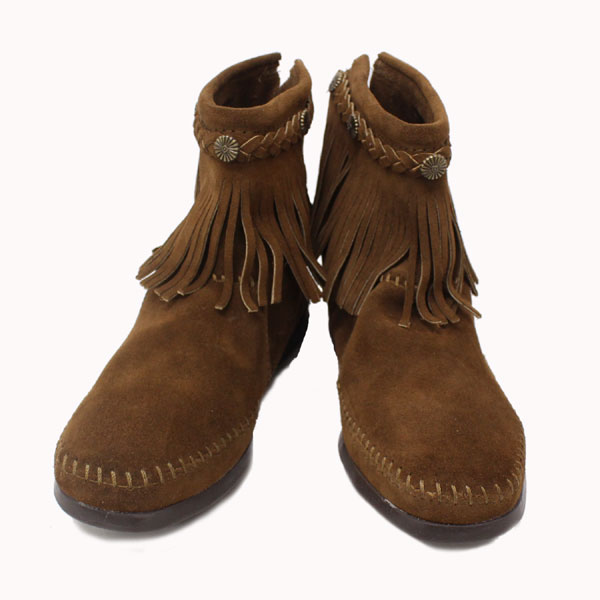 正規取扱店 MINNETONKA(ミネトンカ) Hi Top Back Zip Boots(ハイトップバックジップブーツ)#293 DUSTY BROWN SUEDE レディース MT221