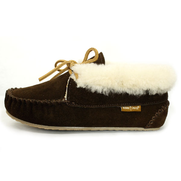 正規取扱店 MINNETONKA(ミネトンカ) Sheepskin Piper Bootie(シープスキンパイパーブーティ) #42722 CHOCOLATE レディース MT370