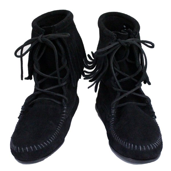 正規取扱店 MINNETONKA(ミネトンカ)Tramper Ankle Hi Boot(トランパー アンクルハイブーツ)#429 BLACK レディース MT023