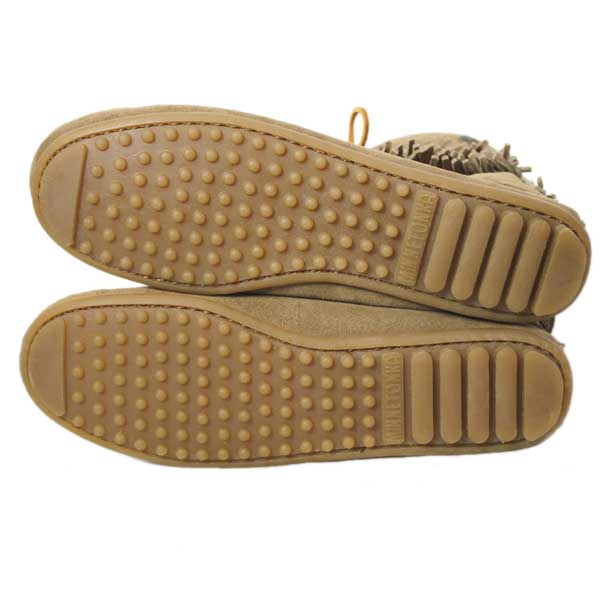 正規取扱店 MINNETONKA(ミネトンカ)Double FringeTramper Boot(ダブルフリンジ トランパーブーツ)#623 TAUPE レディース MT035