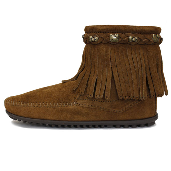 正規取扱店 MINNETONKA(ミネトンカ) HELLO KITTY Fringe Boot(フリンジブーツ) #693K DUSTYBROWN レディース MT364