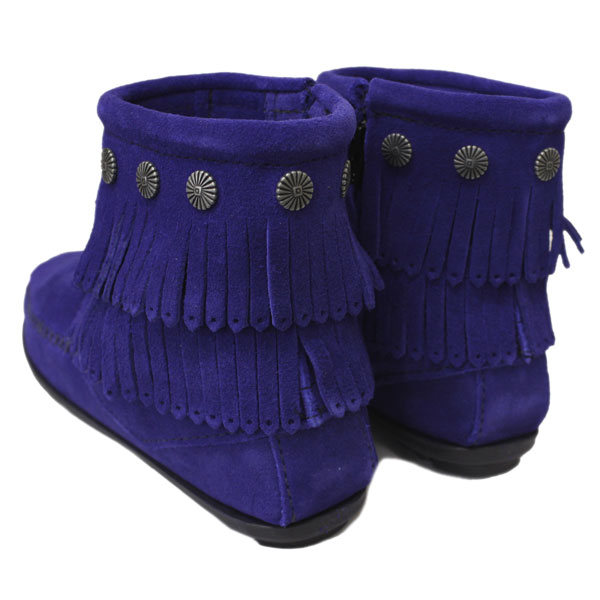 MINNETONKA(ミネトンカ) Double Fringe Side Zip Boot(ダブルフリンジサイドジップブーツ) #699F BLUE VIOLET レディース MT356