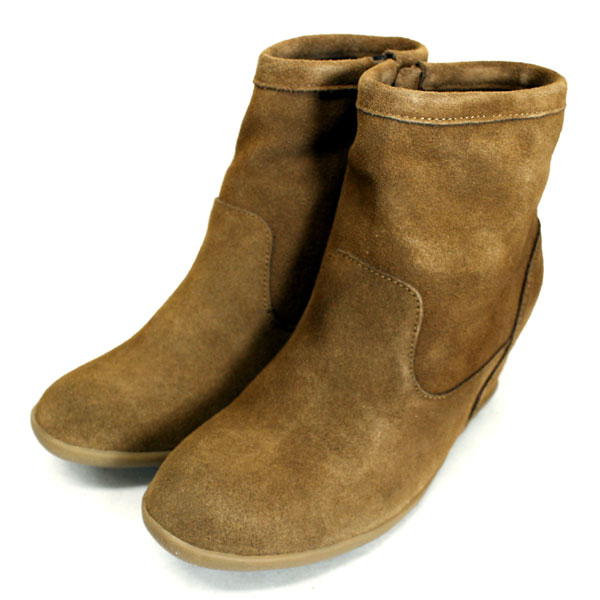 正規取扱店 MINNETONKA(ミネトンカ) Side Zip Hidden Wedge(サイドジップヒドゥンウェッジブーツ) #84063 DUSTY BROWN レディース MT376