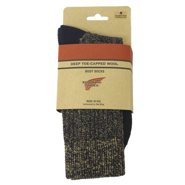 正規取扱店 RED WING(レッドウィング) 97174 Deep Capped Toe Wool Socks(ディープキャップトウールソックス) 靴下 Navy ネイビー