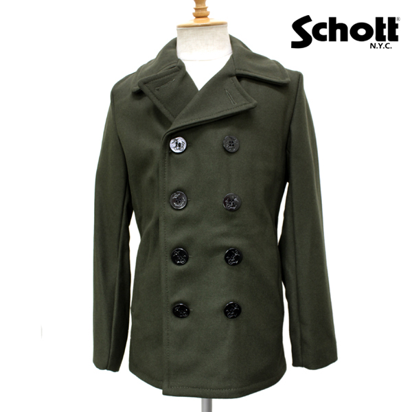 正規取扱店 SCHOTT(ショット) US PEA COAT 24oz(USピーコート 24オンス) OLIVE オリーブ