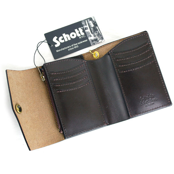 正規取扱SCHOTT(ショット)　PERFECTO WALLET MEDIUM (パーフェクトウォレットミディアム) ブラウン