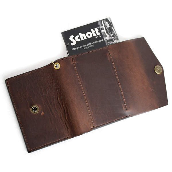 正規取扱SCHOTT(ショット)　PERFECTO WALLET MEDIUM (パーフェクトウォレットミディアム) ブラウン