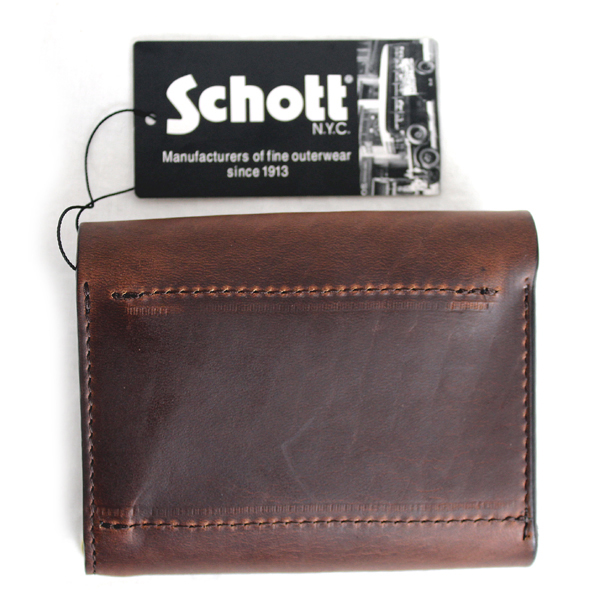 正規取扱SCHOTT(ショット)　PERFECTO WALLET MEDIUM (パーフェクトウォレットミディアム) ブラウン