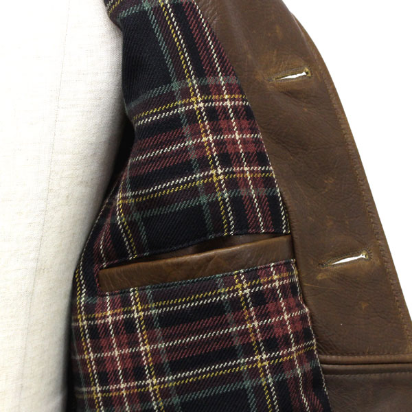 正規取扱店 SCHOTT(ショット) 533US LEATHER CAR COAT(レザーカーコート) BROWN