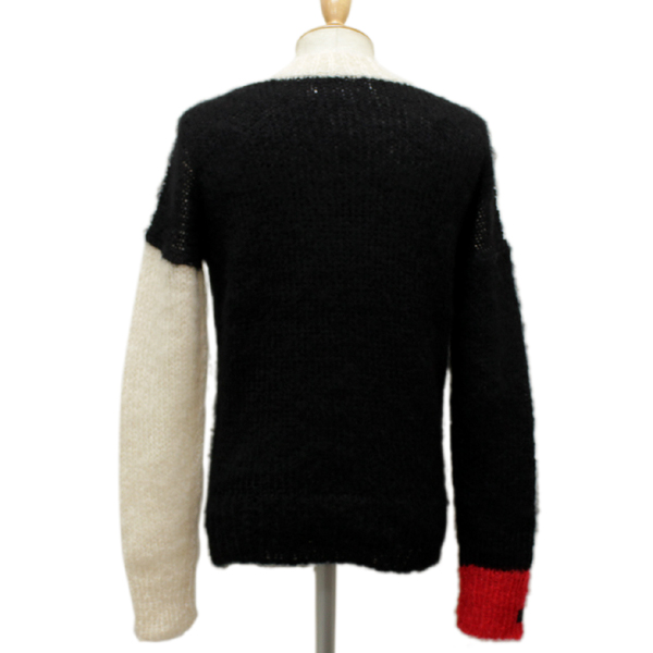 正規取扱店 SEDITIONARIES(セディショナリーズ) Mohair Jumper(モヘアジャンパー・モヘアセーター) ブラックxホワイトxレッド STM013