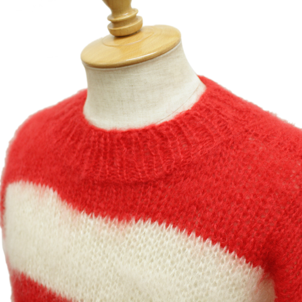 正規取扱店 SEDITIONARIES(セディショナリーズ) Mohair Jumper(モヘアジャンパー・モヘアセーター) レッドxホワイト STM016