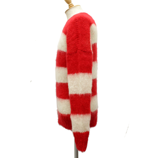 正規取扱店 SEDITIONARIES(セディショナリーズ) Mohair Jumper(モヘアジャンパー・モヘアセーター) レッドxホワイト STM016
