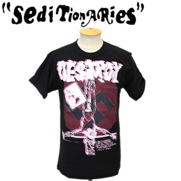 SEDITIONARIES by 666 Tシャツ 正規取扱店 CASH FROM CHAOS (セディショナリーズ) STO107 ブラックxホワイト