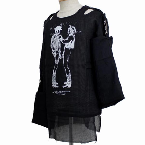 666SEDITIONARIESセディショナリーズ MUSLIN TOP COWBOYS black