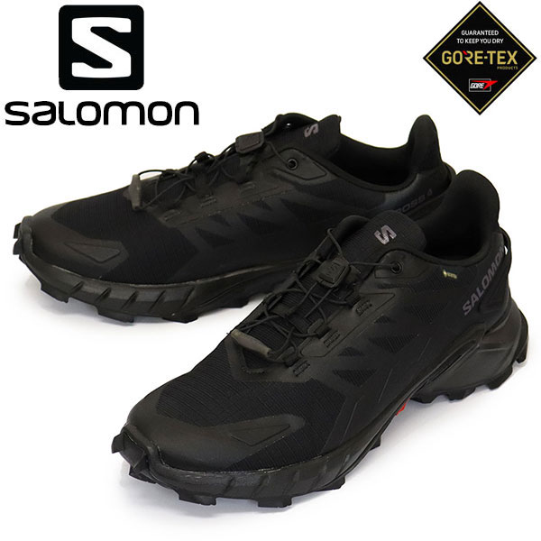 正規取扱店 Salomon (サロモン) L41731600 SUPERCROSS 4 GORE-TEX スーパークロス 4 ランニングシューズ Black x Black x Black SL017