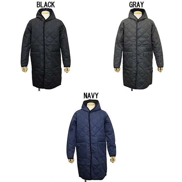 TAION パイピングフード ロングダウンコート 1062CI-LONG 黒 TAION/タイオン】シティ パイピングフード ロングダウンコート（BLACK）