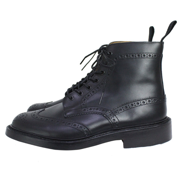 正規取扱店 Tricker's トリッカーズ 2508M COUNTRY BROGUE(カントリーブローグ) ダブルレザーソール ブラックボックスカーフ TK009