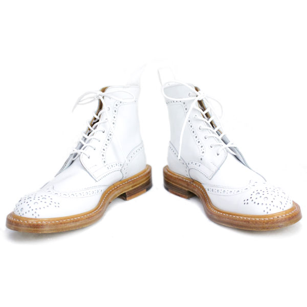 正規取扱店 Tricker's トリッカーズ 2508M COUNTRY BROGUE(カントリーブローグ) ダブルレザーソール ホワイトアニリンカーフ TK012