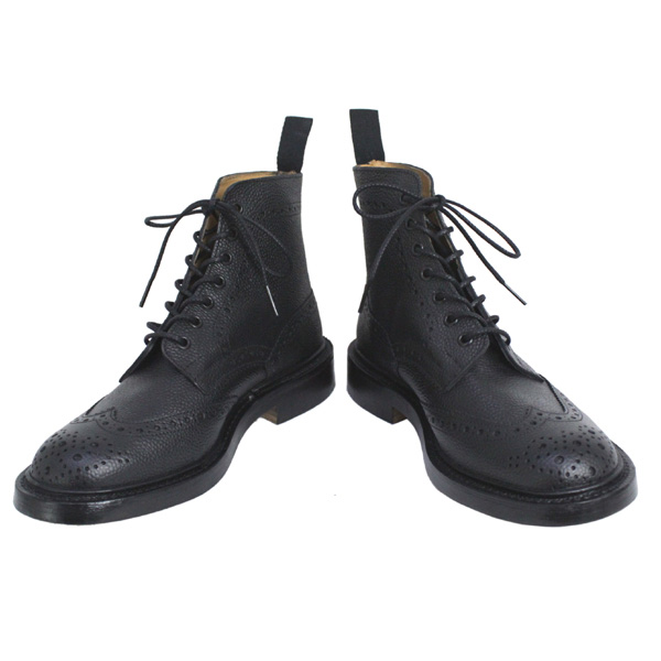 正規取扱店 Tricker's トリッカーズ 2508M COUNTRY BROGUE(カントリーブローグ) ダブルレザーソール ブラックスコッチグレイン TK015
