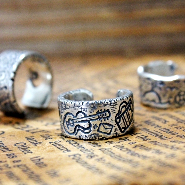 VASSER(バッサー)Sketch Ring(スケッチリング) [男の旅] 小指向けフリーサイズ