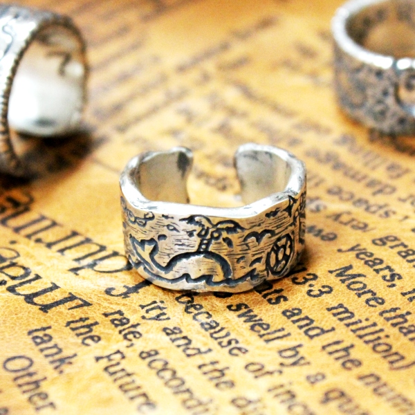 VASSER(バッサー)Sketch Ring(スケッチリング) [Treasure Hunting(宝探し)] 小指向けフリーサイズ