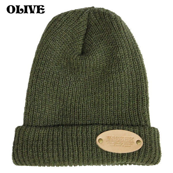 VASSER(バッサー)Oval Leather Patch Knit Cap(オーバルレザーパッチニットキャップ)全４色