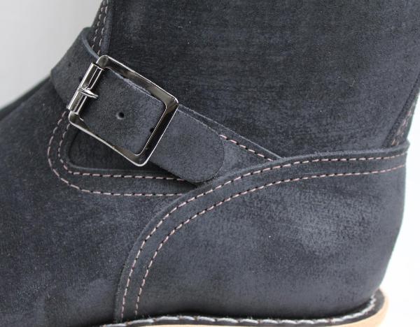 Wescoウエスコ　正規ディーラー Boss ボス Black Rough Out裏革,10height,Two Top Straps,#1010 sole,Black Roller Buckle BS56