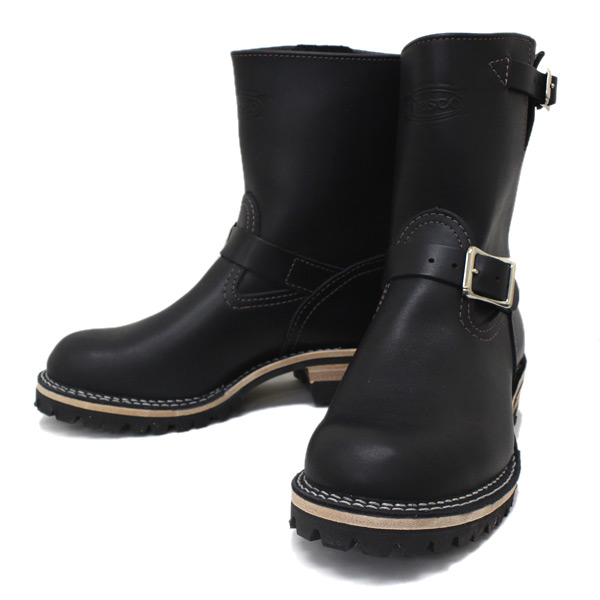 Wescoウエスコ 正規ディーラー Boss ボス Black Leather, 8height, #100Sole, Nickel Buckles BS79