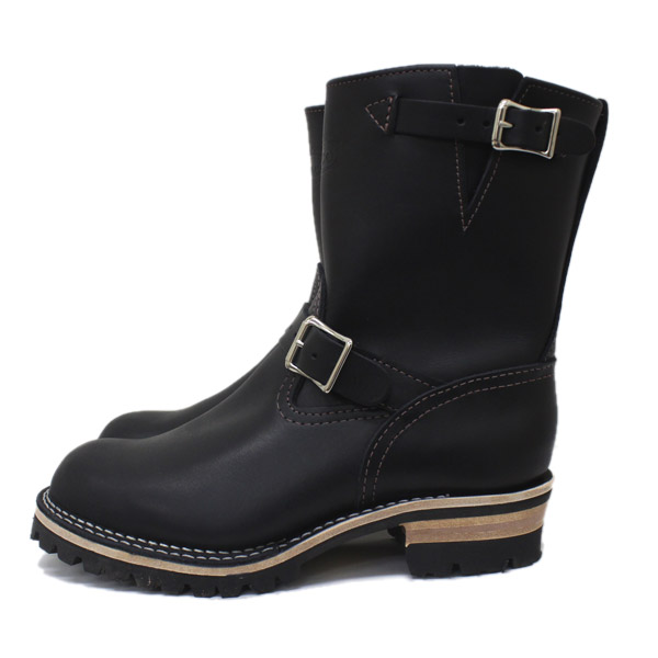 Wescoウエスコ 正規ディーラー Boss ボス Black Leather, 8height, #100Sole, Nickel Buckles BS79
