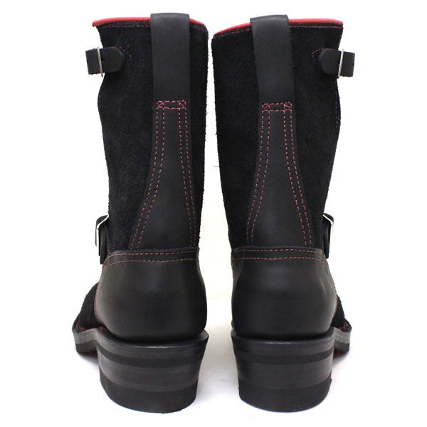 Wescoウエスコ 正規ディーラー Bossボス Black表革 & Black Roughout 9height #430sole Double Midsole Nickel Roller Buckles BS82
