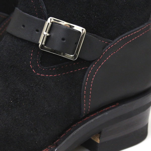 Wescoウエスコ 正規ディーラー Bossボス Black表革 & Black Roughout 9height #430sole Double Midsole Nickel Roller Buckles BS82