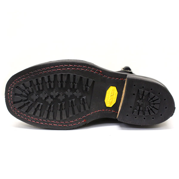Wescoウエスコ 正規ディーラー Bossボス Black表革 & Black Roughout 9height #430sole Double Midsole Nickel Roller Buckles BS82