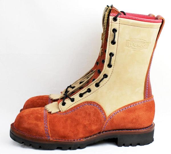 Wescoウエスコ　正規ディーラー　11ホール用 Lace in Zipper レースインジッパー Redwood Rough Out レッドウッド ラフアウト