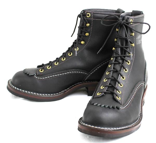 正規ディーラー Wescoウエスコ Jobmasterジョブマスター Black ブラック, Lace to Toe, 8height,#430sole Black Shoelace JM31