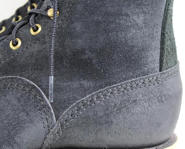 正規 Wescoウエスコ Jobmasterジョブマスター Black Rough Out, Semi Lace to Toe,All Black Stitch,10height,#1010sole JM33