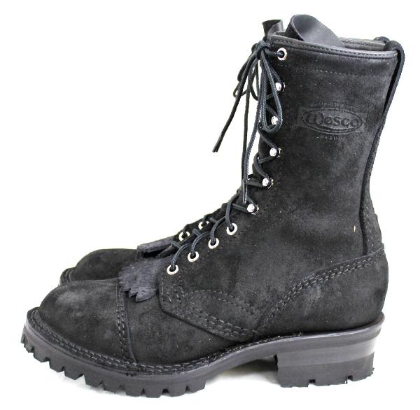 正規ディーラー Wescoウエスコ Jobmasterジョブマスター ブラックラフアウト, Regular Toe, 10height,#100sole JM34