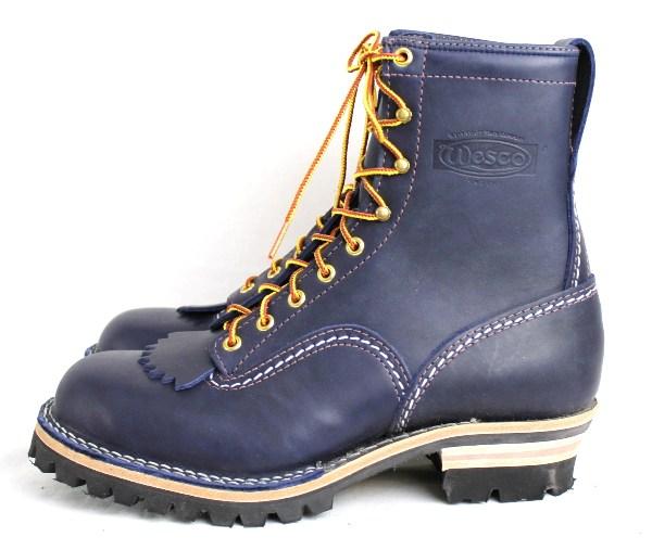 正規ディーラー Wescoウエスコ Jobmasterジョブマスター Navy ネイビー, Semi Lace to Toe, 8height,#100sole JM37