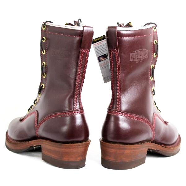 正規 Wescoウエスコ Jobmaster, Burgundy, Leather Lining Thinsulate, 10height, 705sole, Western Toe, Lace in Zipper, JM41