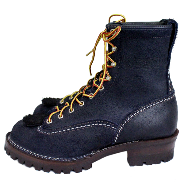 正規 Wescoウエスコ Jobmasterジョブマスター Navy Rough Out ネイビーラフアウト, Lace to Toe, 8height,#100sole JM46