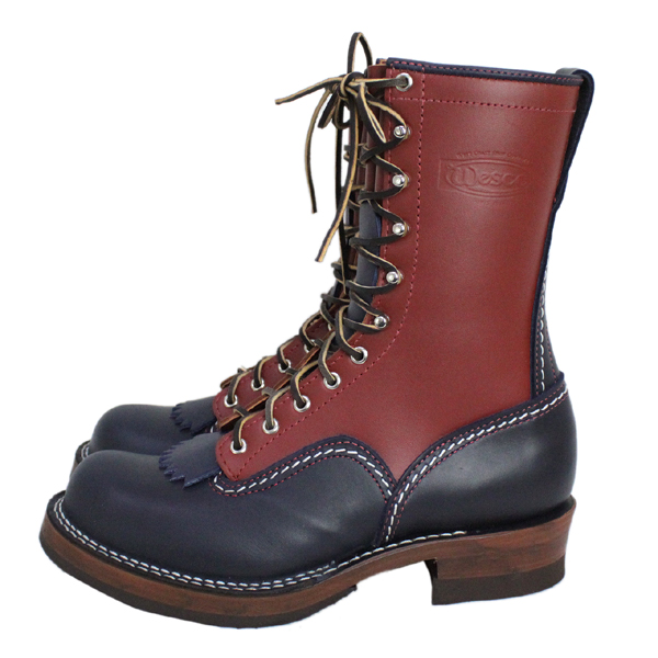 正規 Wescoウエスコ Jobmasterジョブマスター Navy & Redwood, Leather, 10height, Nickle Eyelet, Navy Top Facing, #705sole JM48