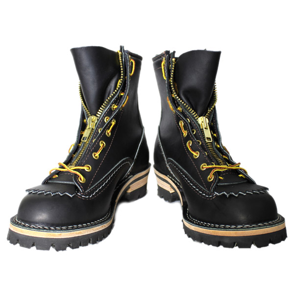 正規 Wescoウエスコ Jobmasterジョブマスター Black ブラック Leather,Lace to Toe,8height,#100sole,Lace in Zipper JM50