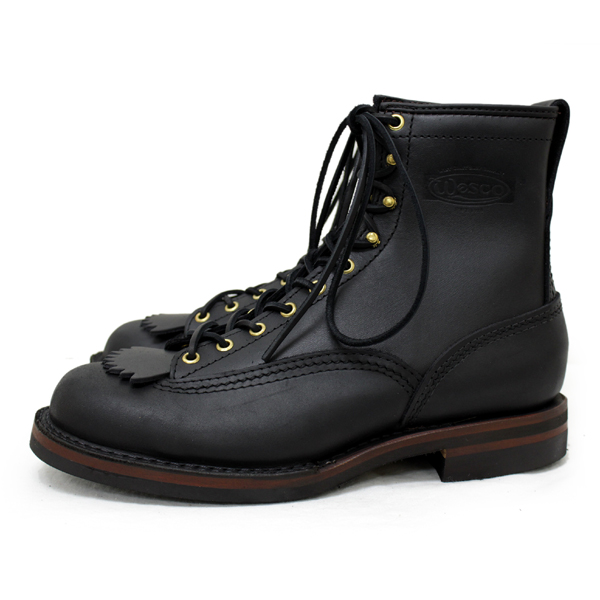 正規 Wescoウエスコ Jobmasterジョブマスター Black，Lace to Toe，8height，#430 Sole，Boss Toe JM53