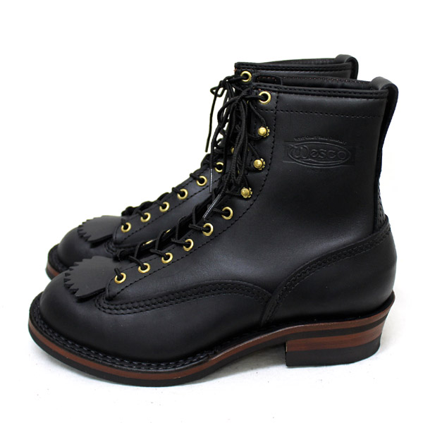 正規 Wescoウエスコ Jobmasterジョブマスター Black，Lace to Toe，8height，#430 Sole，Boss Toe JM54