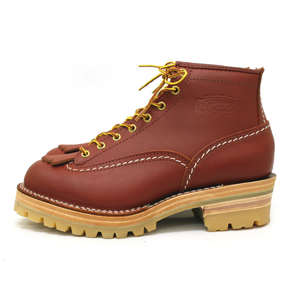 正規 Wescoウエスコ Jobmasterジョブマスター RedWood Leather，Lace to Toe，6height，#100HoneySole，Boss Toe JM57