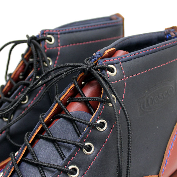 正規 Wescoウエスコ Jobmasterジョブマスター RedWood & Navy Leather，Lace to Toe，6height，#430 Sole，MP Toe JM56