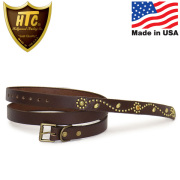 エンドオンリーナローベルト(1.8cm幅) グリーンターコイズフラワー 正規取扱HTC（Hollywood trading Company) #24 FLOWER BELT