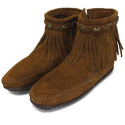 【Minnetonka】ダブルフリンジサイドジップブーツ 【693】 Minnetonka ミネトンカ MINNETONKA ダブルフリンジ トランパー