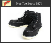 正規代理店RED WING(レッドウィング) 8874 6inch CLASSIC MOC TOE ブーツ ブラックラフアウト