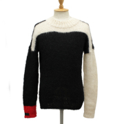正規取扱店 SEDITIONARIES(セディショナリーズ) Mohair Jumper(モヘアジャンパー・モヘアセーター) ブラックxホワイトxレッド STM013